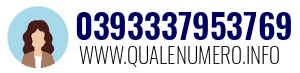 Numero di telefono 0393337953769 0393337953769