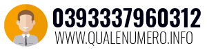 Numero di telefono 0393337960312 0393337960312