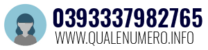 Numero di telefono 0393337982765 0393337982765