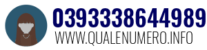 Numero di telefono 0393338644989 0393338644989