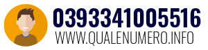 Numero di telefono 0393341005516 0393341005516