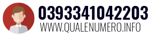Numero di telefono 0393341042203 0393341042203