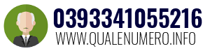 Numero di telefono 0393341055216 0393341055216