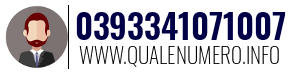 Numero di telefono 0393341071007 0393341071007