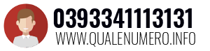 Numero di telefono 0393341113131 0393341113131