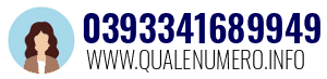 Numero di telefono 0393341689949 0393341689949
