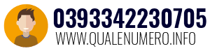 Numero di telefono 0393342230705 0393342230705