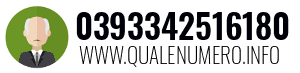 Numero di telefono 0393342516180 0393342516180