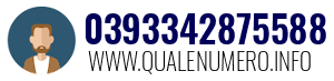 Numero di telefono 0393342875588 0393342875588