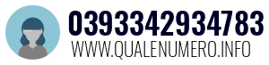 Numero di telefono 0393342934783 0393342934783