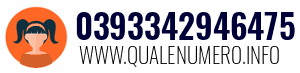 Numero di telefono 0393342946475 0393342946475
