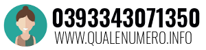 Numero di telefono 0393343071350 0393343071350