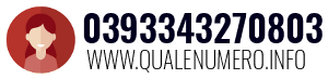 Numero di telefono 0393343270803 0393343270803