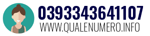 Numero di telefono 0393343641107 0393343641107