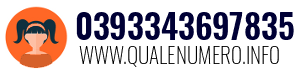 Numero di telefono 0393343697835 0393343697835