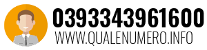 Numero di telefono 0393343961600 0393343961600