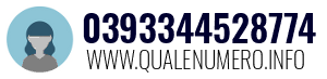 Numero di telefono 0393344528774 0393344528774