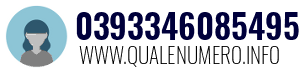 Numero di telefono 0393346085495 0393346085495