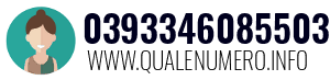 Numero di telefono 0393346085503 0393346085503