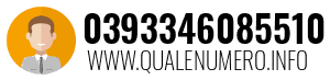 Numero di telefono 0393346085510 0393346085510