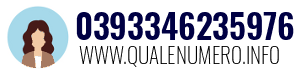 Numero di telefono 0393346235976 0393346235976