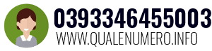 Numero di telefono 0393346455003 0393346455003