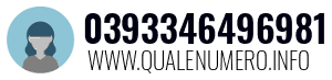 Numero di telefono 0393346496981 0393346496981