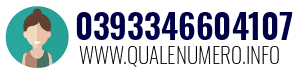 Numero di telefono 0393346604107 0393346604107