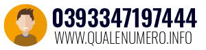 Numero di telefono 0393347197444 0393347197444