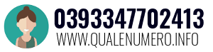 Numero di telefono 0393347702413 0393347702413