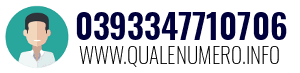 Numero di telefono 0393347710706 0393347710706