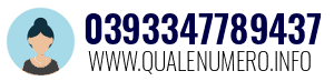 Numero di telefono 0393347789437 0393347789437