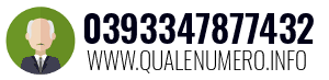 Numero di telefono 0393347877432 0393347877432