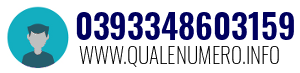 Numero di telefono 0393348603159 0393348603159