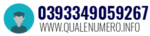 Numero di telefono 0393349059267 0393349059267