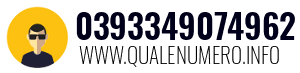 Numero di telefono 0393349074962 0393349074962