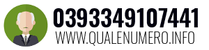 Numero di telefono 0393349107441 0393349107441