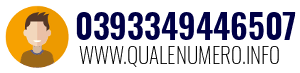Numero di telefono 0393349446507 0393349446507