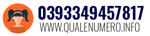 Numero di telefono 0393349457817 0393349457817