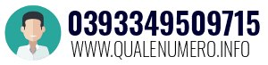Numero di telefono 0393349509715 0393349509715