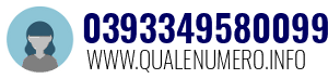 Numero di telefono 0393349580099 0393349580099