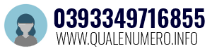 Numero di telefono 0393349716855 0393349716855