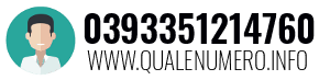 Numero di telefono 0393351214760 0393351214760