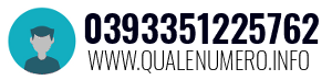 Numero di telefono 0393351225762 0393351225762