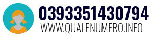 Numero di telefono 0393351430794 0393351430794