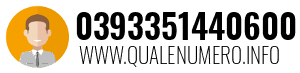 Numero di telefono 0393351440600 0393351440600
