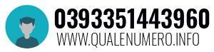 Numero di telefono 0393351443960 0393351443960