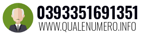 Numero di telefono 0393351691351 0393351691351