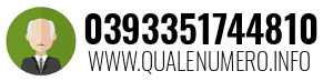 Numero di telefono 0393351744810 0393351744810