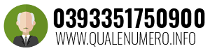 Numero di telefono 0393351750900 0393351750900